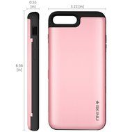iPhone 7 Plus Case, SKINU [EUREKA] [Metal Slate] [Shockproof] [Dual Layer] [Card Slot] [Drop Protection] [Wallet... N2