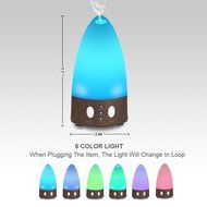 Aidodo Essential Oil Diffuser, 100ML Portable Mist Aroma Diffuser with 7 Color Changing LED Lights for Home and... N5