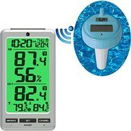 Ambient Weather WS-01T-F007PF-24C Wireless 8-Channel Floating Pool and Spa Thermometer with Color Changing Night...