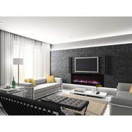 Moda Flame 50 Inch Bliss Crystal Recessed Touch Screen Multi-Color Wall Mounted Electric Fireplace N2