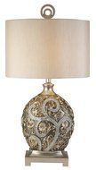 OK LIGHTING 12.25 in. Antique Brass Silver Vine Table Lamp by Universal Lighting and Decor