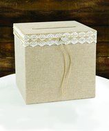 Hortense B. Hewitt 24390 Wedding Accessories Rustic Romance Card Box, Natural N2