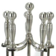 UniFlame Endless Summer F-7547 31" 5 Piece Fireset with Pedestal Base, Satin Pewter Finish