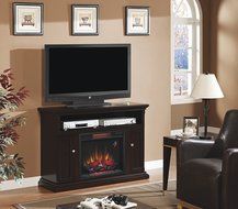 ClassicFlame 23MM378-E451 Cannes TV Stand for TVs up to 50&quot;, Espresso (Electric Fireplace Insert sold separately) N4