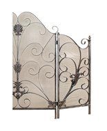 Iron Fireplace Screen with 3 Panels &amp; Stunning Silver Finish Perfect for Home Protection &amp; Decoration N5