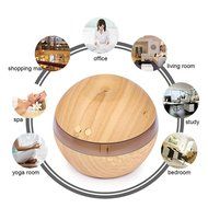 USB Diffuser Sunsbell 300ml Cool Mist Humidifier Ultrasonic Aroma Essential Oil Diffuser with LED Blue Light (... N6