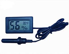 PIN YUAN(TM) Digital LCD Embedded Thermometer Hygrometer Probe Meter for Aquarium Incubator Poultry Reptile Greenhouse