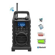 PYLE PWPBT250BK Rugged &amp; Portable Bluetooth Speaker with FM Radio, USB/SD Readers &amp; Built-In Rechargeable Battery... N7