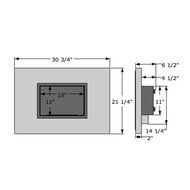 Ignis Quadra Recessed Ventless Ethanol Fireplace with Glass N8