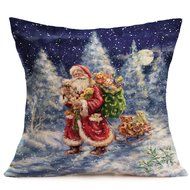 Pillow Cover,Haoricu Vintage Christmas Cartoon Smowman Penguin Sofa Bed Home Decoration Festival Pillow Case Cushion... N3