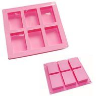 Beety Silicone Soap Molds, Baking Mold Cake Pan, Biscuit Chocolate Mold, 6 Cavities