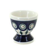 Polish Pottery Peacock Egg Cup