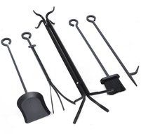 World Pride 5-piece Wrought Irontoolset,black, Fireplace Tool N3
