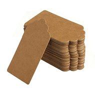 Saver 100 Kraft Paper Gift Tags Wedding Label Baking Listed Blank Tag