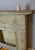 Antique Replica IRON and TIN METAL faux FIREPLACE home house hardware Mantle