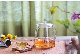 Xiazhi High Borosilicate Glass Teapot ,Glass Teakettles Stovetop Safe 1100ml N4