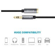 Besign 2-Pack 3.5mm Female to 2 Male Headphone Mic Audio Y Splitter Cable with Separate Headphone / Microphone... N2