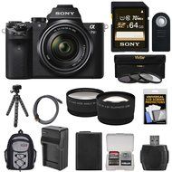 Sony Alpha A7 II Digital Camera Body with FE 24-240mm Lens + 64GB Card + Battery + Charger + Backpack + Tripod...