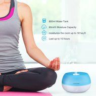 Homasy 800ml Ultrasonic Cool Mist Humidifier, One Touch Button Control, Auto Shut off Function for Office Home... N9