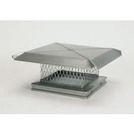 Gelco 13301 8 Inch x 8 Inch Gelco Stainless Steel Chimney Cap 5/8 Inch 18-ga Mesh 24-ga Lid