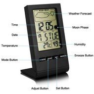 LinGear Thermo-hygrometer LCD Temperature Moisture Meter with Data Storage Function, Multi-functional Thermohygrometer... N2