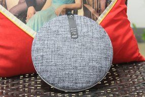 Bluetooth Speakers With Stand Sphere Design Fabric Material With Big Sound Unique Home and Office Decoration Grey N9