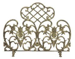 Single Panel Antique Gold Cast Aluminum Screen