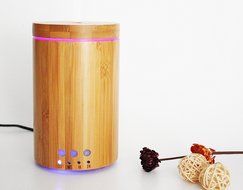LedsniperReal Bamboo Wood Ultrasonic Aromatherapy Essential Oil Diffuser and Humidifier with Cool Mist - 4 Timer...