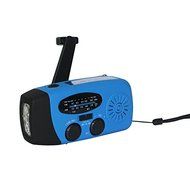 Sminiker Solar Self Powered Portable Hand Crank Emergency Radios, AM/FM/NOAA Weather, Emergency Flashlight (Red) N3