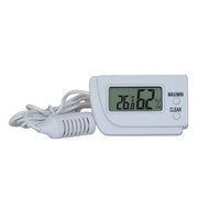 Momoday&reg; LCD Mini Compact Digital Thermometer Hygrometer Temperature Humidity Meter with 1m Sensing Line(White) N2