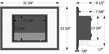 Ignis Bellezza Mini Recessed Ventless Ethanol Fireplace