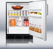 Summit FF6BDPLADA 5.5 Cu. Ft. Stainless Look Undercounter Compact Refrigerator N3