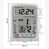 Momoday KT201 Multi-Function Big Screen Digital Clock/Week Temperature / Humidity Thermo-Humidity Meter with Alarm... N4