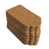 Saver 100 Kraft Paper Gift Tags Wedding Label Baking Listed Blank Tag N2