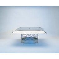 Homesaver 10345 8 Inch HomeSaver Pro Stainless Steel Round Chimney Cap 3/4 Inch Mesh