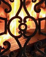Baroque Ornate Iron Fireplace Screen N4