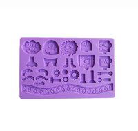 Yunko Monsters and Robots Cake Decorating Tools Silicone Fondnt Mold Chocolate Candy Sugar Mould