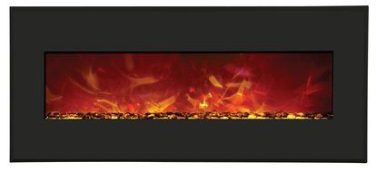 Amantii Advanced Series Wall Mount/Built-In Electric Fireplace with Coastal Blue Steel Surround, 58 Inch N7