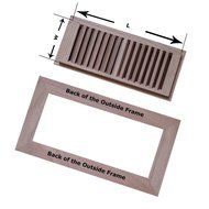 Venice Wooden 4"x12" Red Oak Wood Vent Floor Register flush Unfinished Damper N2