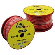 Mk Audio PC4-100RD 4 Gauge Spool Multi-Strand 100 Feet Power Wire Cable (Red)