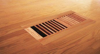 Venice Wooden 4"x12" Red Oak Wood Vent Floor Register flush Unfinished Damper N3