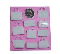 Yunko 11 Cavity Fashion Lady Handbag Silicone Fondant Cake Decoration Mould Chocolate Mold Candy Sugar Mold Chanel...