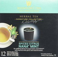 Wissotzky Tea Spiced Citrus Nana Mint Herbal Single Serve Cups for Keurig K Cups, 12 Count N69