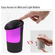 InnoGear Car Air Refresher USB Essential Oil Diffuser with 7 Colorful LED lights for Vehicle Cup Holder N6