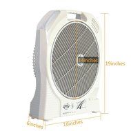 HAITRAL Rechargeable Table Fan SF-399A Turbo Force Air Circulator AC/DC Operated with Led Light N5