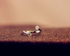 Fashion Women 18K Gold Plated Crystal Bridal Engagement Ring Adjustable Size N3