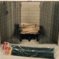 22" Fireplace Screen Curtain w/ Mini Mesh
