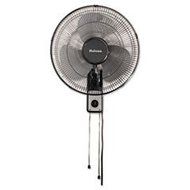 ** 16" Wall Mount Fan, 3 Speed, Metal, Black **