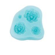 Joylive 1pc Silicon Rose Pattern Fondant Cake Sugarcraft Decorating Mold Mould Tools Random Color