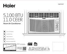 Haier HWF05XCP Window Air Conditioner, 5100 BTU N2